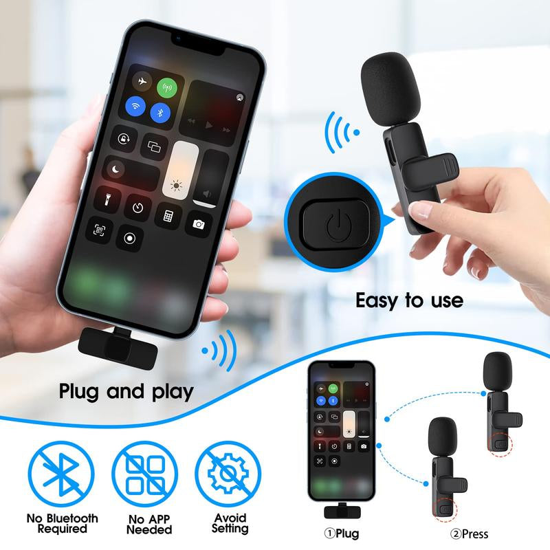 2 Pack Professional Wireless Mini Microphone