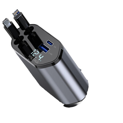 4 in 1 Retractable Car Charger